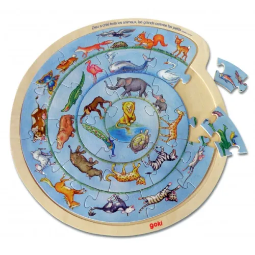 PUZZLE BOIS ANIMAUX EN SPIRALE 57790