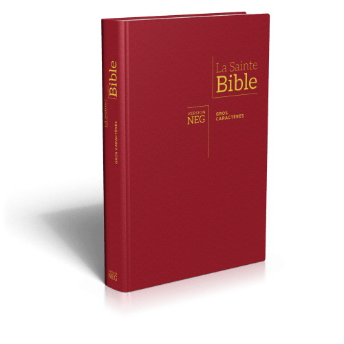 BIBLE NEG GROS CARACTERES COUVERTURE RIGIDE BORDEAUX