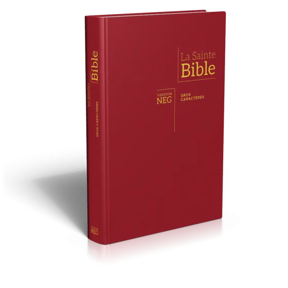BIBLE NEG GROS CARACTERES COUVERTURE RIGIDE BORDEAUX