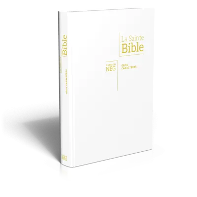 Bible NEG gros caractères - souple blanche tranche or