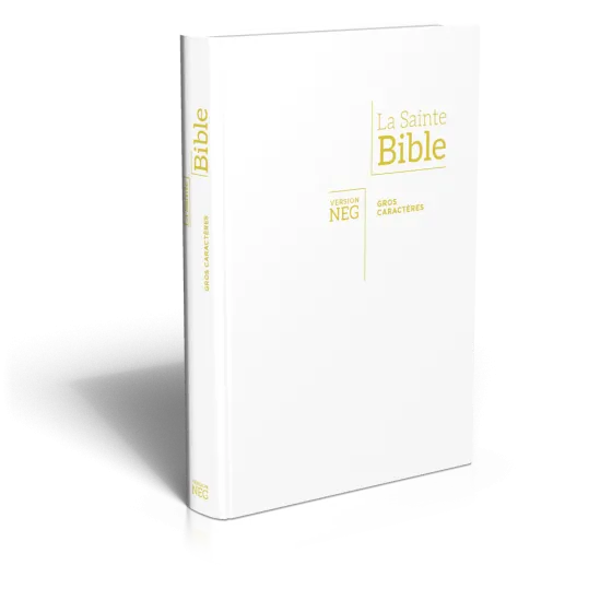 Bible NEG gros caractères - souple blanche tranche or