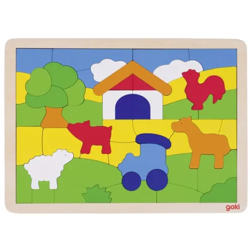Puzzle - Ferme en bois - 55 pièces