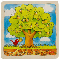 Puzzle - Arbre - 4 couches - 44 pièces - 20x20 cm
