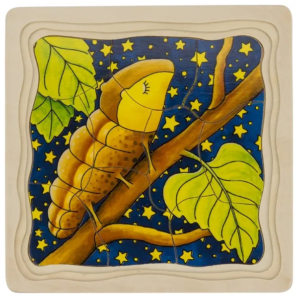 Puzzle - Papillon - 4 couches - 44 pièces - 20x20 cm