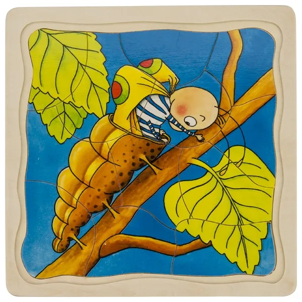 Puzzle - Papillon - 4 couches - 44 pièces - 20x20 cm