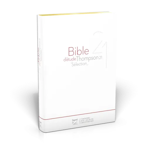 Bible d'étude Thompson 21 Sélection - couverture souple blanc, avec tranches doré