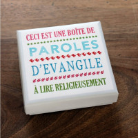 Boîte 40 paroles d'évangile à lire religieusement(carrée)