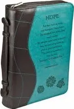 Fourre de Bible similicuire turquoise Lam 3:21-24