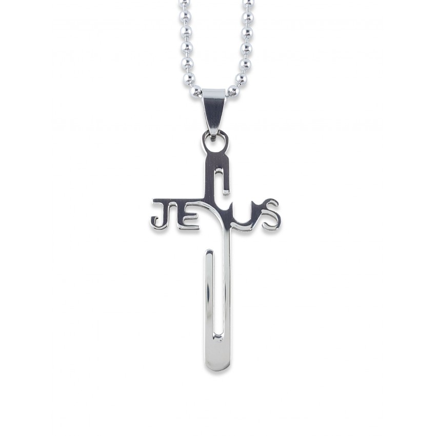 Collier avec pendentif "Jésus" 4 cm