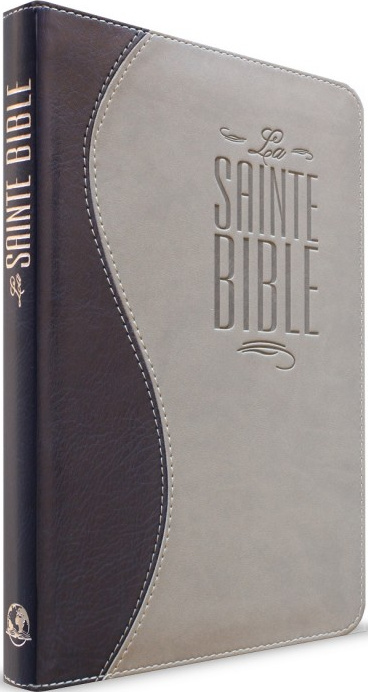 Bible Segond Esaïe 55 - souple similicuir - duo bleu-nuit/gris - fermeture éclair - 333