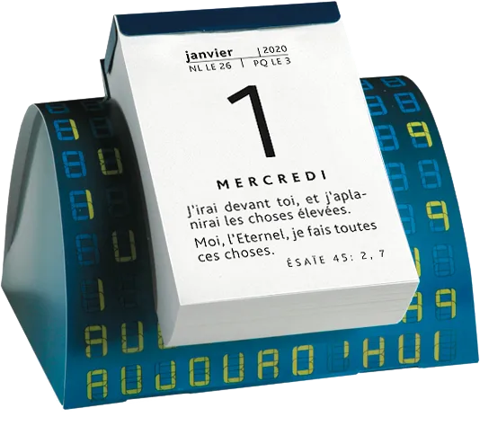 Calendrier Parole pour aujourd'hui - modèle de table 3