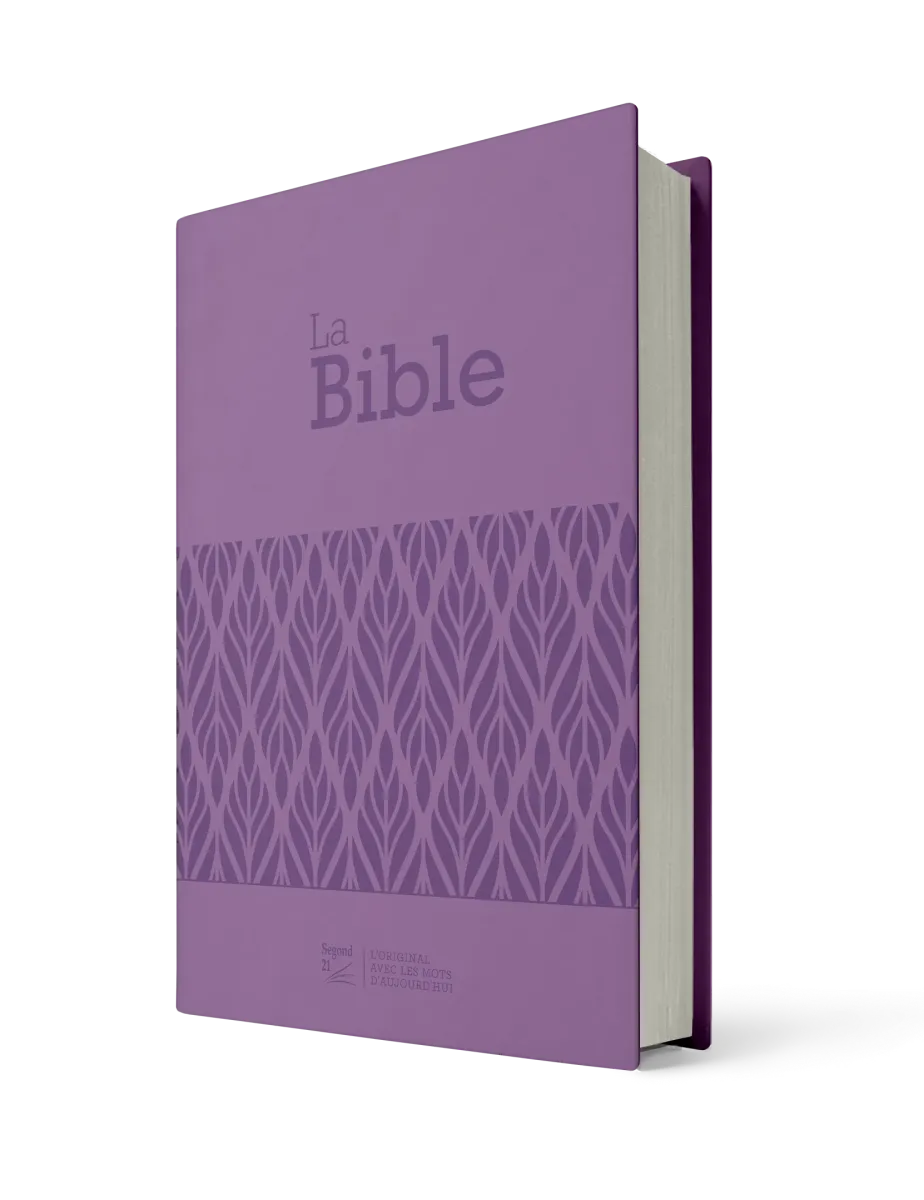 Bible Segond 21 compacte - Couverture souple Vivella violet