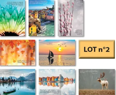 Cartes postales avec verset biblique lot 2