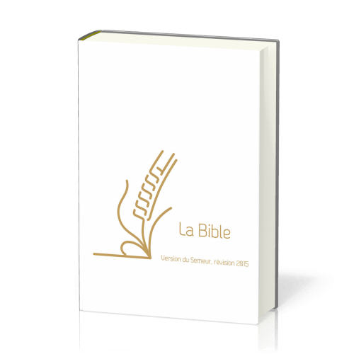 Bible du Semeur 2015 rigide blanc renfort lin tranche or