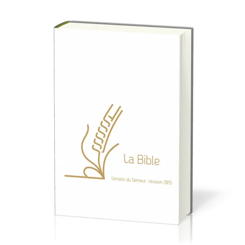 Bible du Semeur 2015 rigide blanc renfort lin tranche or