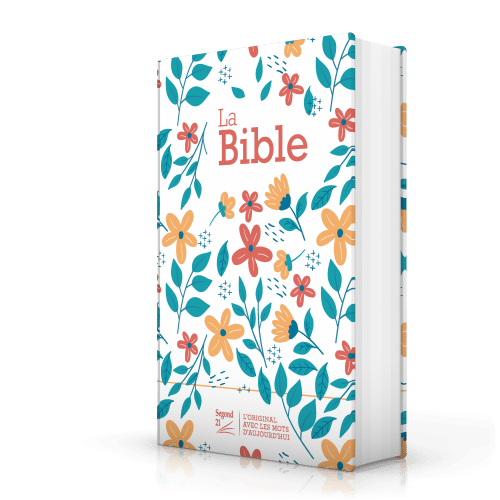 Bible Segond 21 compacte (premium style) - couverture rigide toilée matelassée motif fleuris