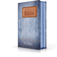 Bible Segond 21 compacte (premium style) - couverture souple toilée motif jeans, avec fermeture écl