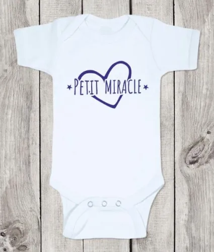Body bébé "Petit miracle" taille 3-6 mois