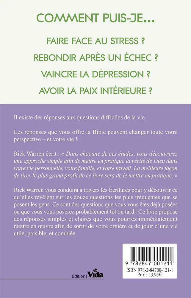 REPONSES DE DIEU AUX QUESTIONS DIFFICILES DE LA VIE