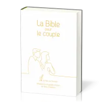 Bible d'étude Semeur 2015 pour le couple couverture souple blanche, tranche dorée