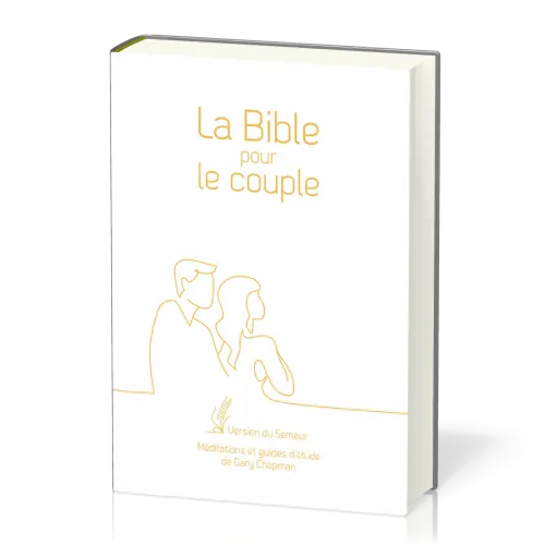 Bible d'étude Semeur 2015 pour le couple couverture souple blanche, tranche dorée