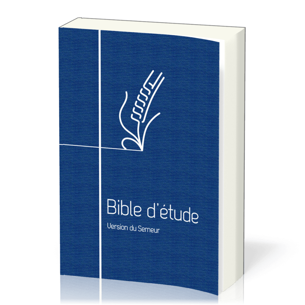 Bible d'étude Semeur 2015 couverture souple bleue tranche blanche