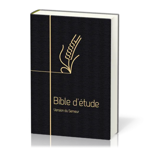 Bible d'étude Semeur 2015 couverture souple noire, tranche dorée