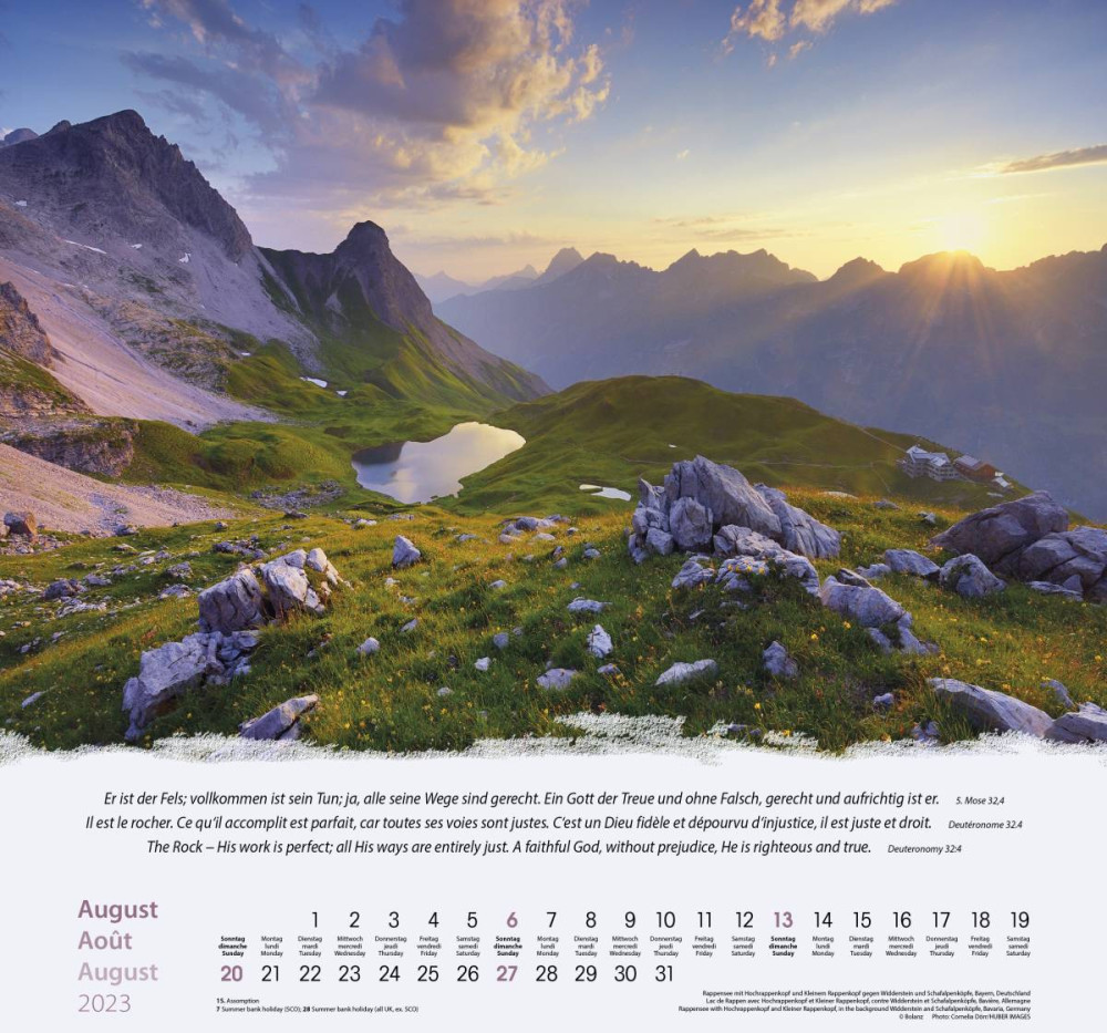 CALENDRIER MONTAGNES TRILINGUE - POSTER