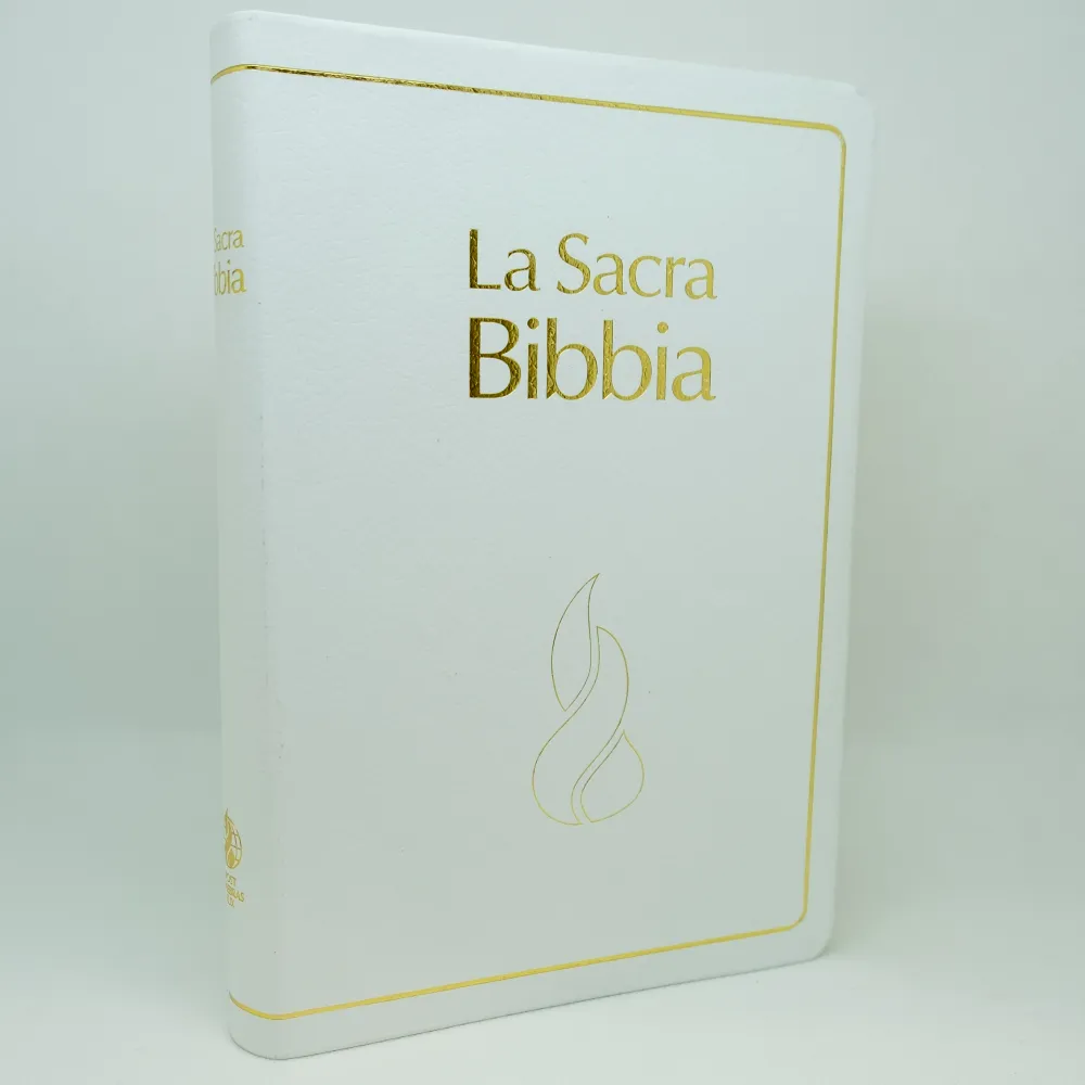 ITALIEN BIBLE NR, ETUDE A PARALLELES, FIBRO, BLANC, ONGLETS, TR. OR
