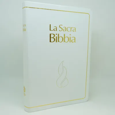 ITALIEN BIBLE NR, ETUDE A PARALLELES, FIBRO, BLANC, ONGLETS, TR. OR