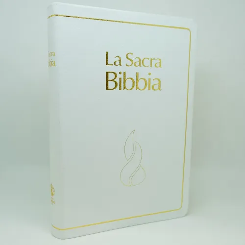 ITALIEN BIBLE NR, ETUDE A PARALLELES, FIBRO, BLANC, ONGLETS, TR. OR